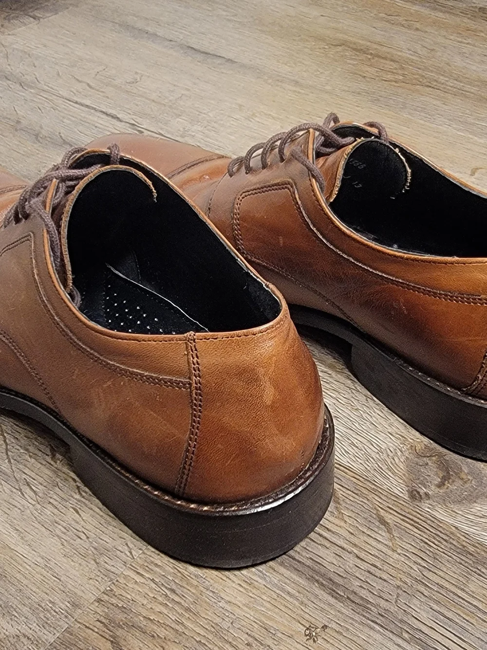 Johnston & Murphy Brown Leather Cap-Toe Derby Oxfords